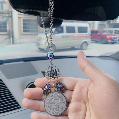 quran ayat al kursi Stainless Steel Car Pendant Accessories