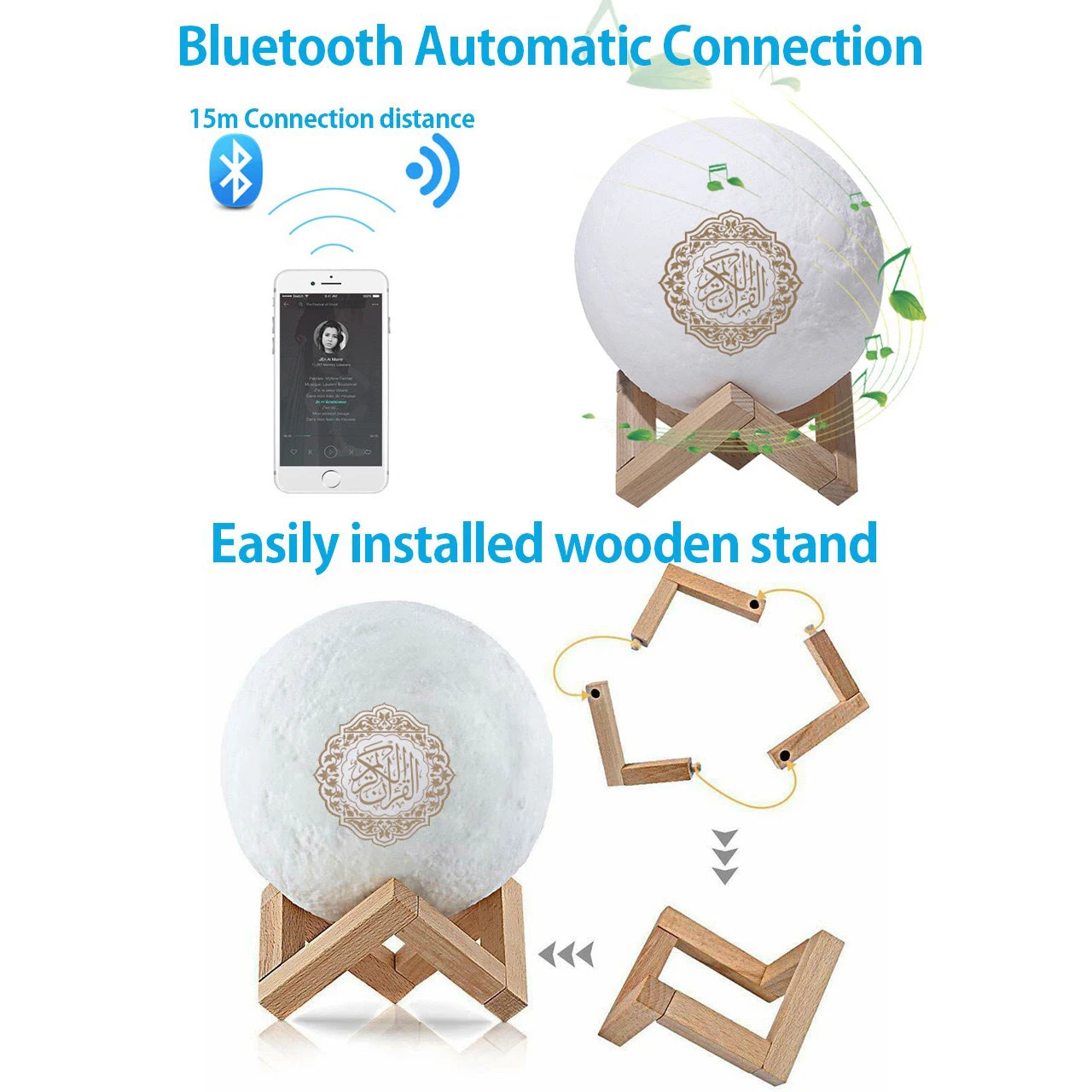 Night Light Quran Lamp Speaker